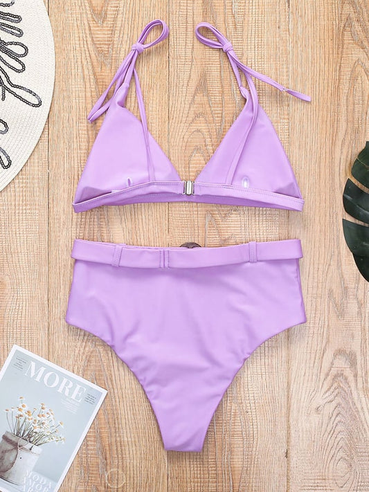 Romantic High-Waist Bikini – Vintage Chic – Azure Tide