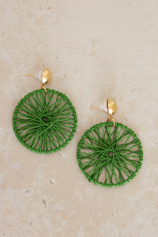Dreamcatcher Earrings - Green