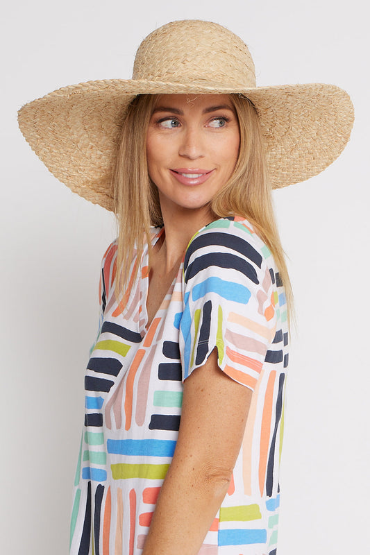 Ibiza Wide Brim Hat - Straw