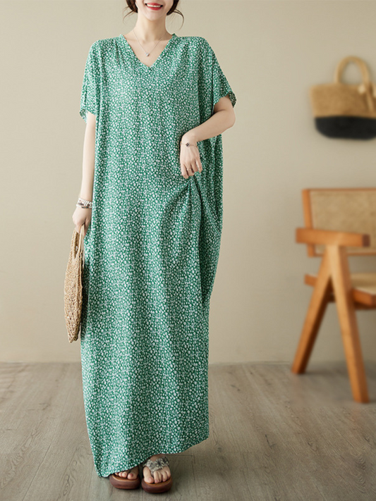 The Lost Heart Cotton V-neck Kaftan Dress