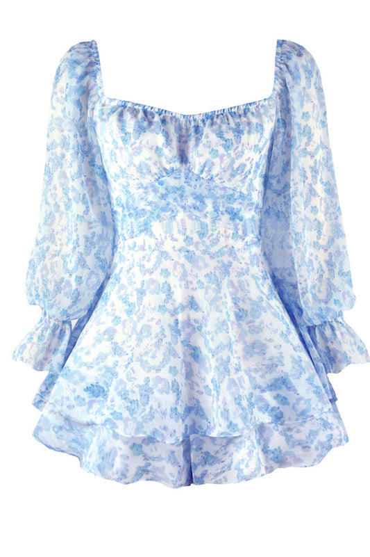 Flora Shirred Sleeves Romper