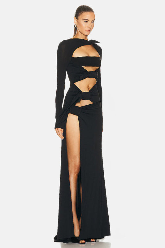 Cutout Crêpe Gown