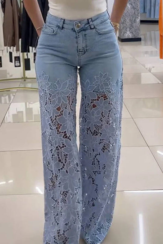 Celeste Bloom Lace Jeans – Dream Denim Edition