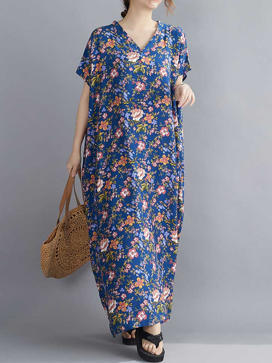 Sounds Of Love Floral Printed Kaftan Dress