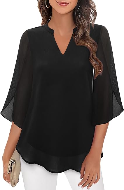 Leni™ - Elegant V-Neck Top