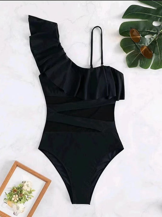 Chic Two-Piece Set – Midnight Swim – Coastal Bloom