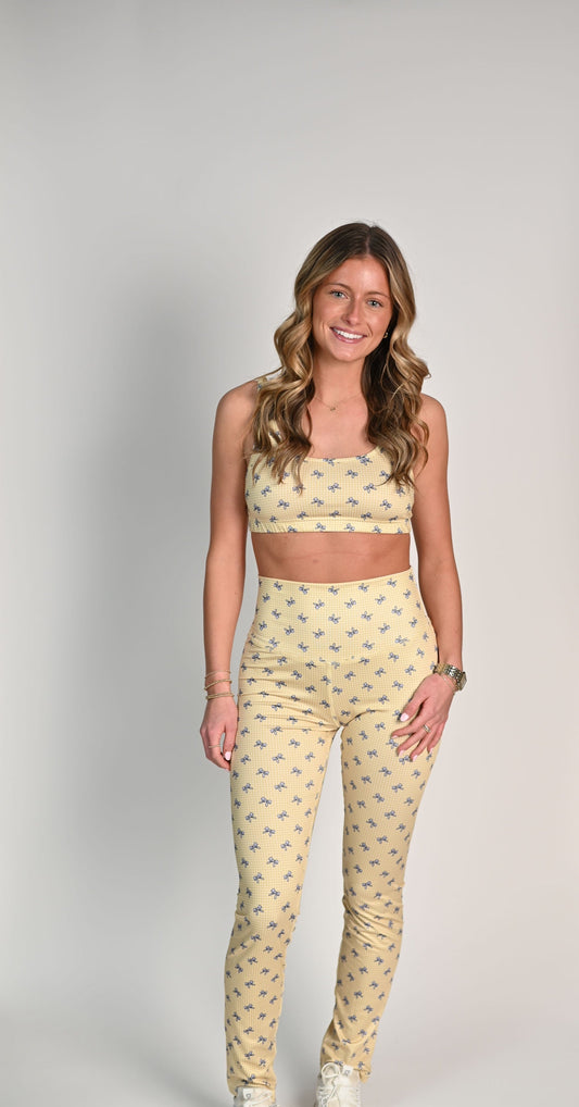 Lavender Bows Athleisure Top