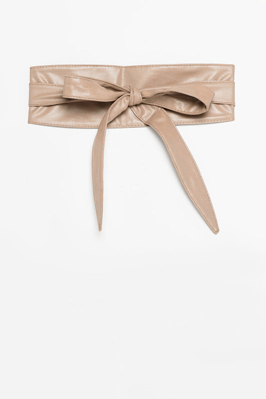 Wrap and Tie Belt - Beige