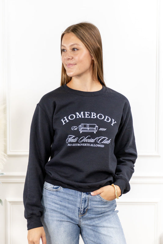 Homebody Anti Social Club Crew Neck Sweatshirt