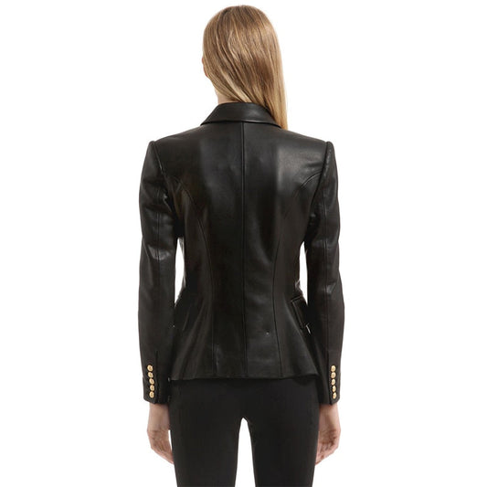 Be On Style Leather Blazer