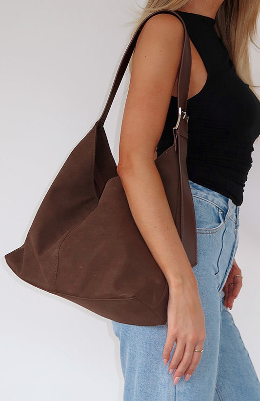 Fool For You Suede Bag Espresso