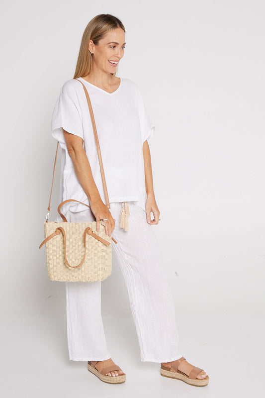 Caribbean Raffia Tote Bag - Natural