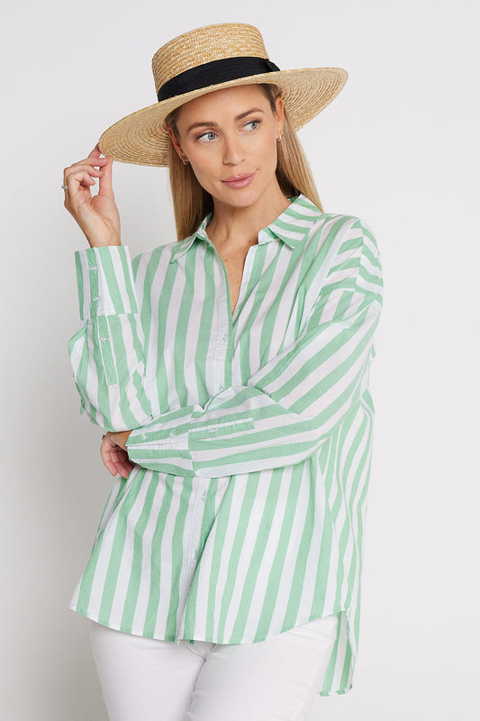 Normandy Straw Boater Hat - Black/Natural