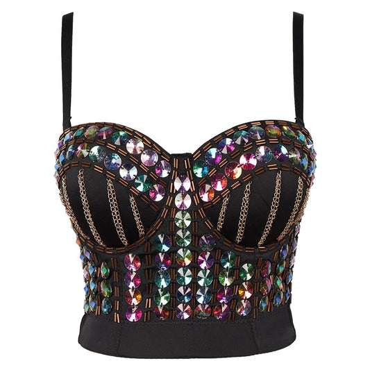 Glam Rock Style Crop Top