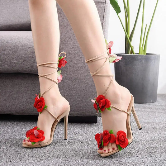 Laugh In Flower Pump Sandals