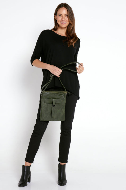 Le Compagnon Satchel - Olive Green