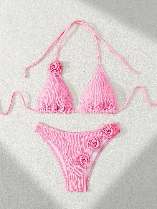 Minimalist Triangle Bikini – Halter Luxe