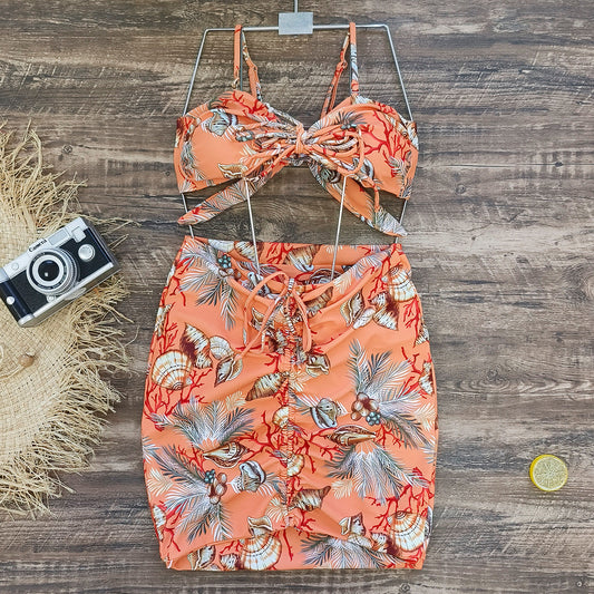 Chic Two-Piece Set – Tropical Bloom – Sunset Muse