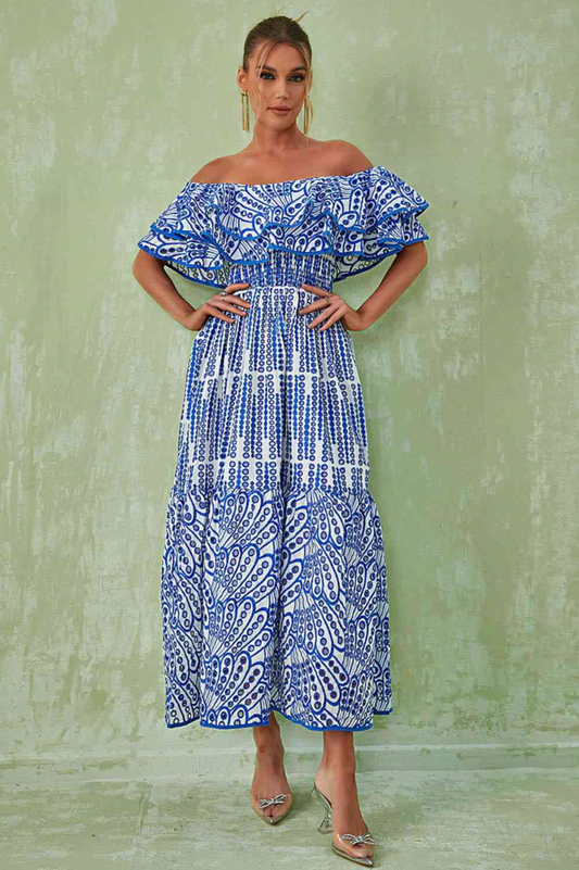 Tulum Off Shoulder Eyelet Dress