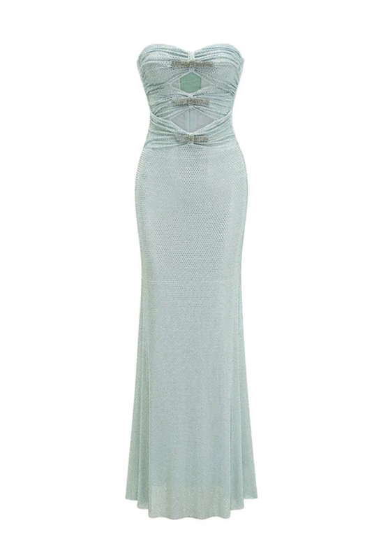 Sebille Embellished Bow Detail Maxi Dress