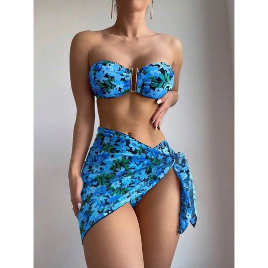 Glam Strappy Swimsuit – Vintage Chic – Aqua Luxe