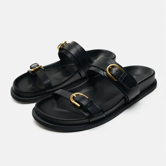 A Cruel Smile Flat Sandals