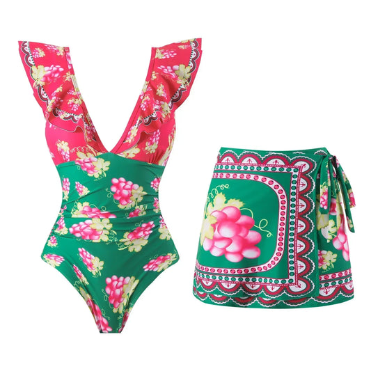 Bold Swimsuit – Floral Dream – Azure Tide