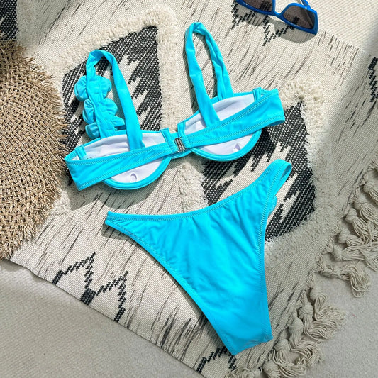 Sculpted Bikini – Sun-Kissed – Azure Tide