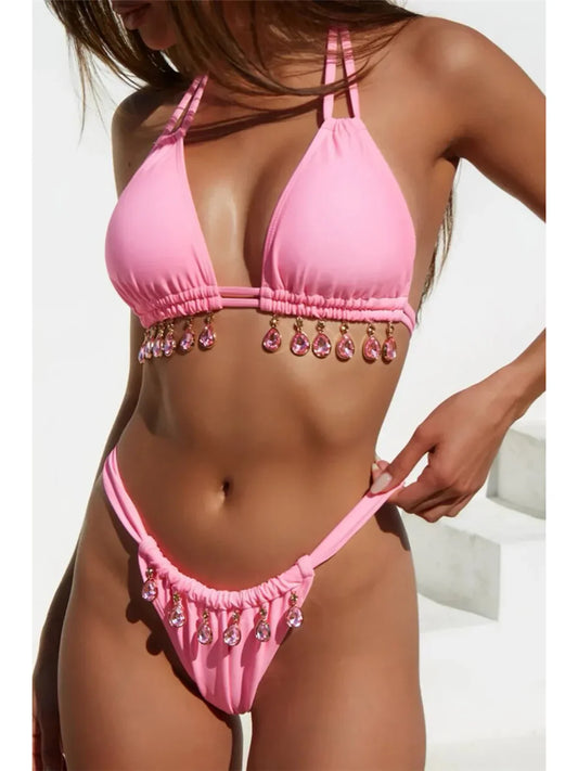 Diamond Rhinestone Resort Wear