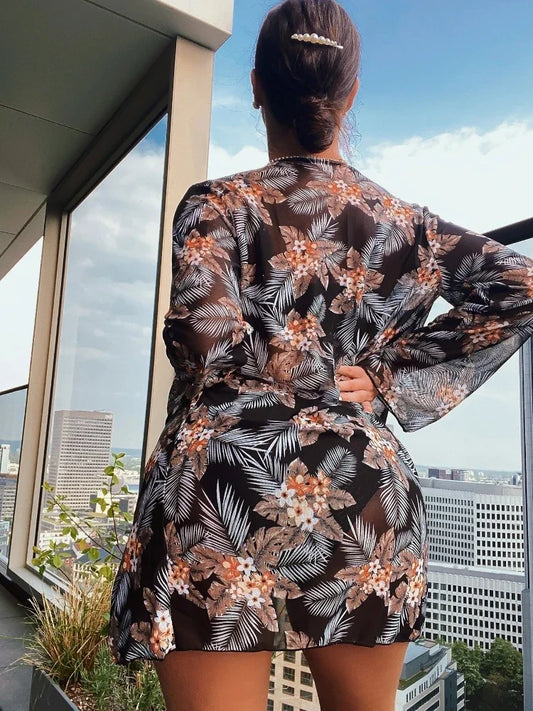 Luxe Strappy Swimsuit – Floral Dream – Sunset Muse