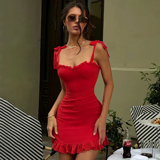 A New Shade Of Red Mini Dress