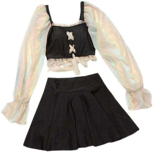 Elegant Swimsuit – Golden Hour – Azure Tide