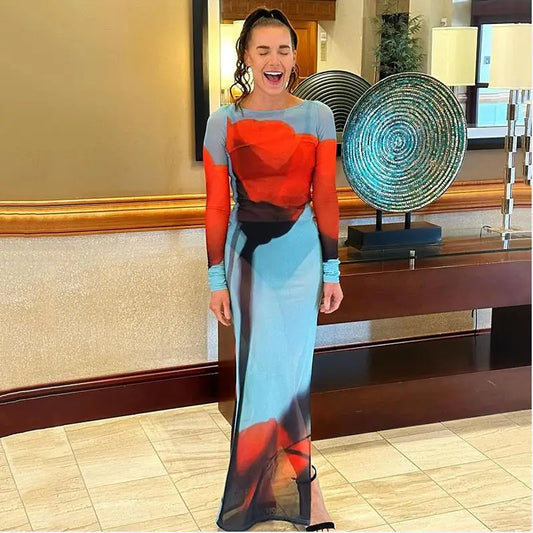 Floral Mesh Resort Wear