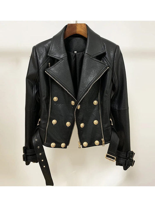 Let Go And Be Free Leather Polished Jacket