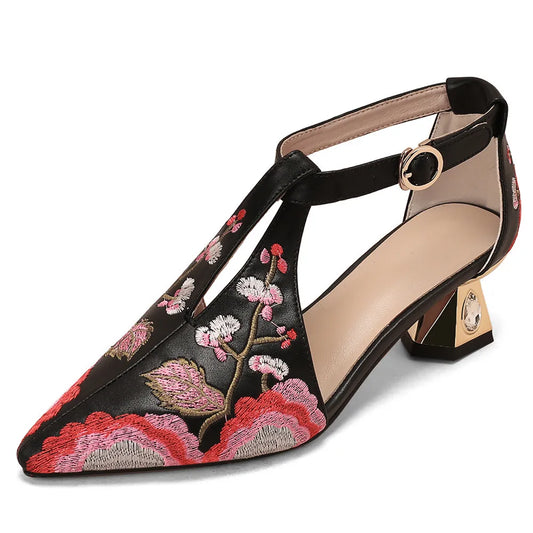 Looking At The Sun T-Strap Shoes