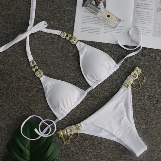 Bold Cut-Out Bikini – Crisscross Style – Azure Tide