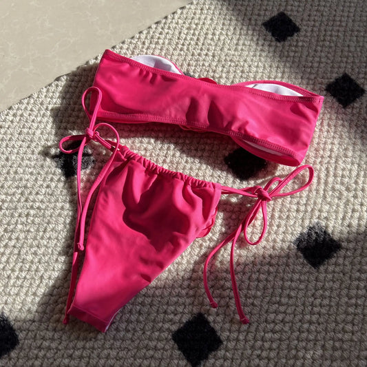 Bold High-Waist Bikini – Satin Glow – Azure Tide