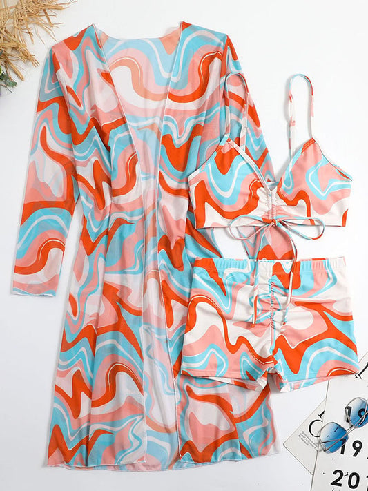 Luxe Swimsuit – Floral Dream – Azure Tide