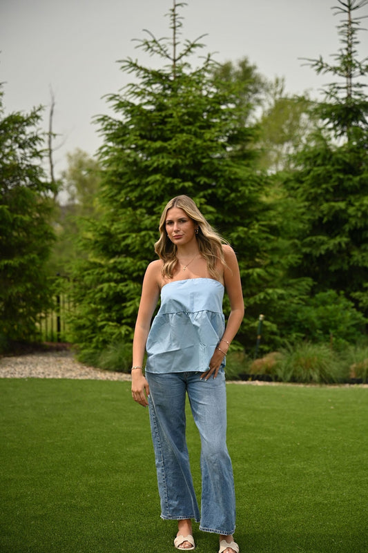 Summer Tan Top - Blue