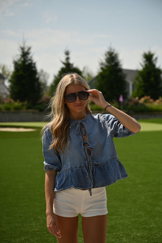 Denim Baby Doll Top