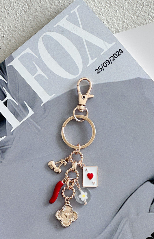 Jamie Keychain Gold/Red