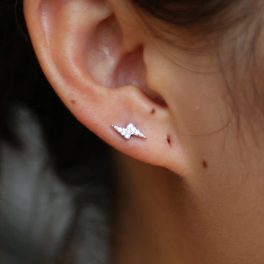 Authentic 925 Sterling Silver Cubic Zirconia CZ Long Woman Stud Earrings