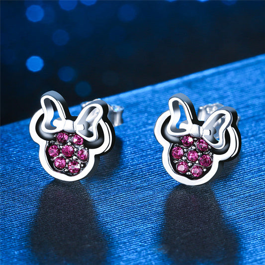 Luxury 925 Sterling Silver Cute Stud Earrings
