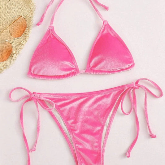 Boho Two-Piece Set – Halter Luxe – Aqua Luxe