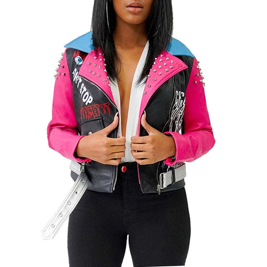 See That Light Fuchsia Printed Polished Jacket