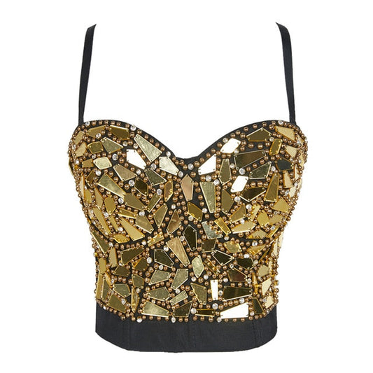 Rhinestone Eyes Crop Top