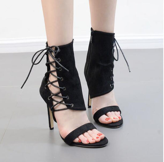 Python Beauty Ankle Heeled Sandal